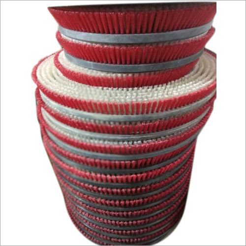 White & Red Industrial Circular Wire Brush