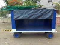 Galvanized Covered Baggage Trolley