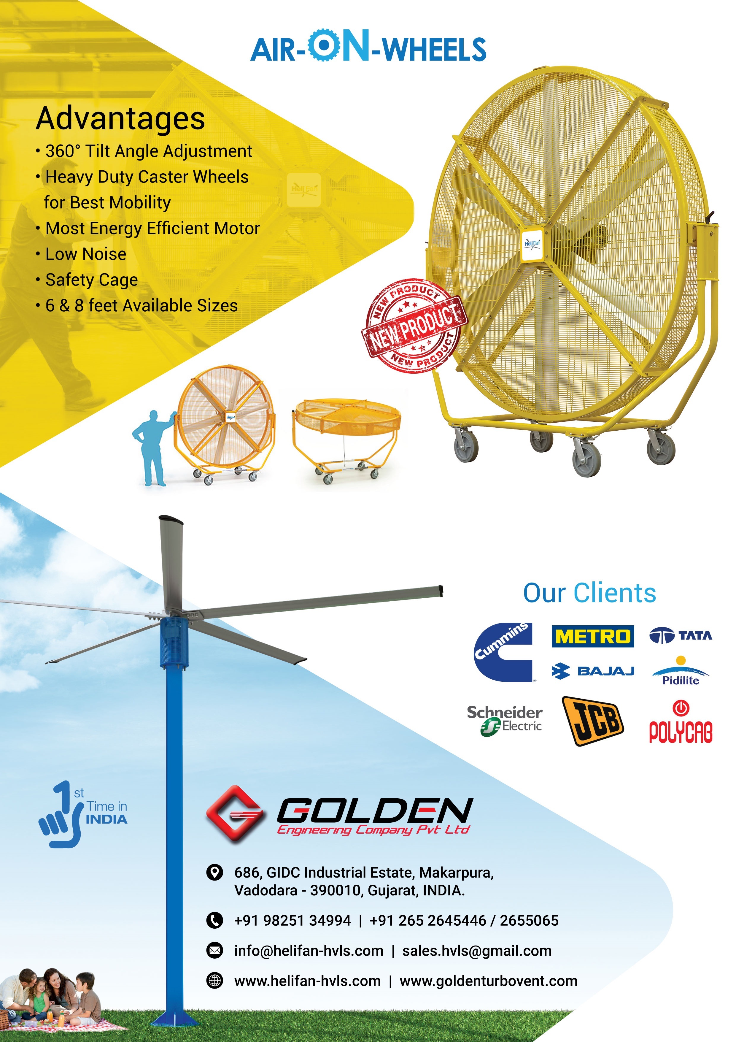 HeliFan of 8 feet diameter to 24 feet NORD Motor