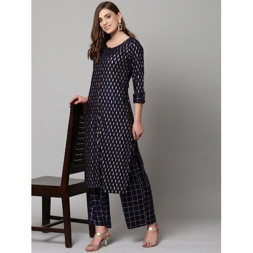 Blue Ladies Kurta With Palazzo