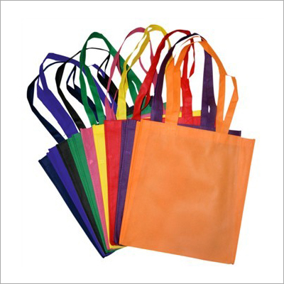 Loop Handle Non Woven Shopping Bag - Multicolored Non Woven Material, Plain Pattern & Stylish Design