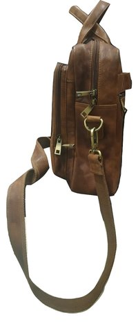 Brown Leather Briefcase Laptop Bag