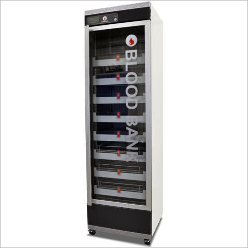 Silver Single Door Blood Bank Refrigerator