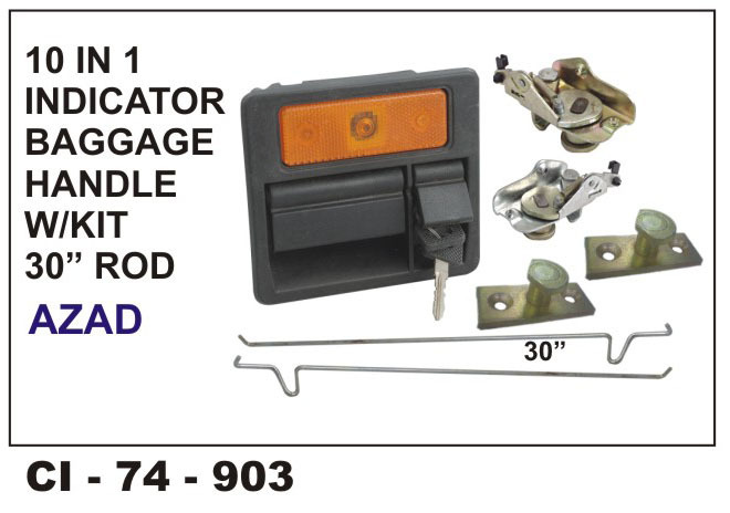 10 in 1 indicator baggage handle w/kit  30 inc rod AZAD