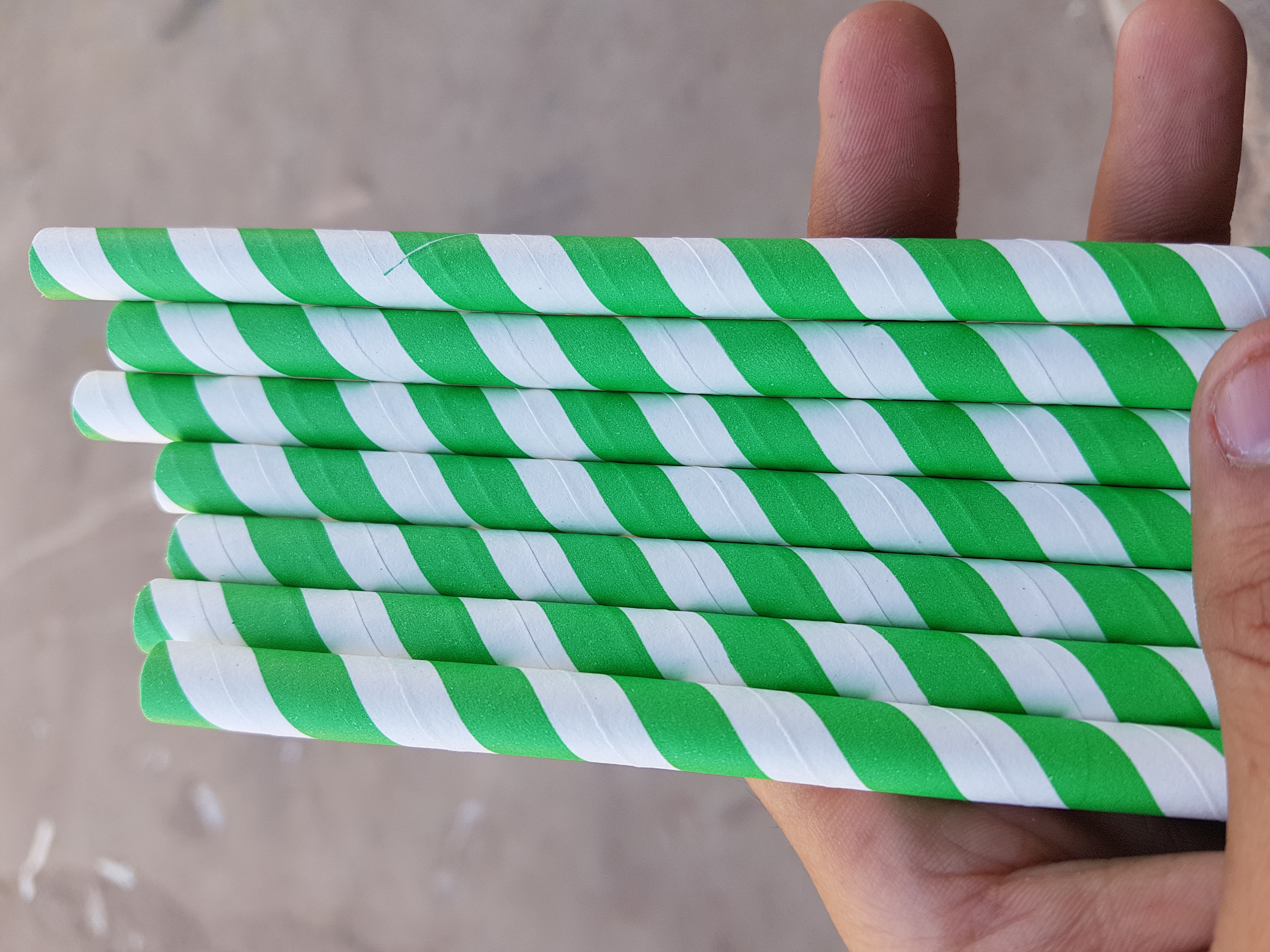 Stripes Printed Paper Straw