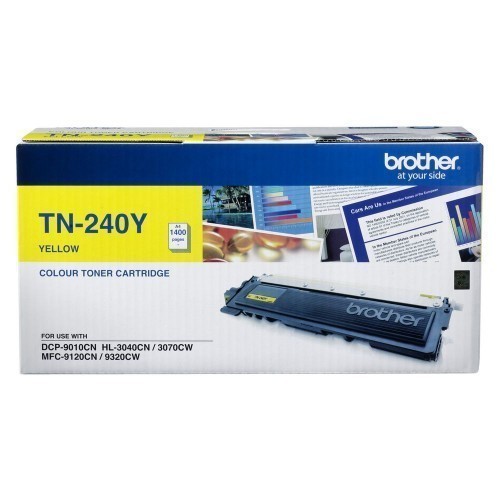 Brother TN-240 Genuine Yellow Toner Cartridge - Compatible with HL-3040CN, MFC-9120CN | Perfect for MFC-9320CW, DCP-9010CN