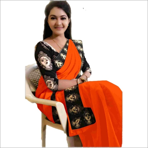 NEW CHANDHERI  EMBROIDERI SAREE
