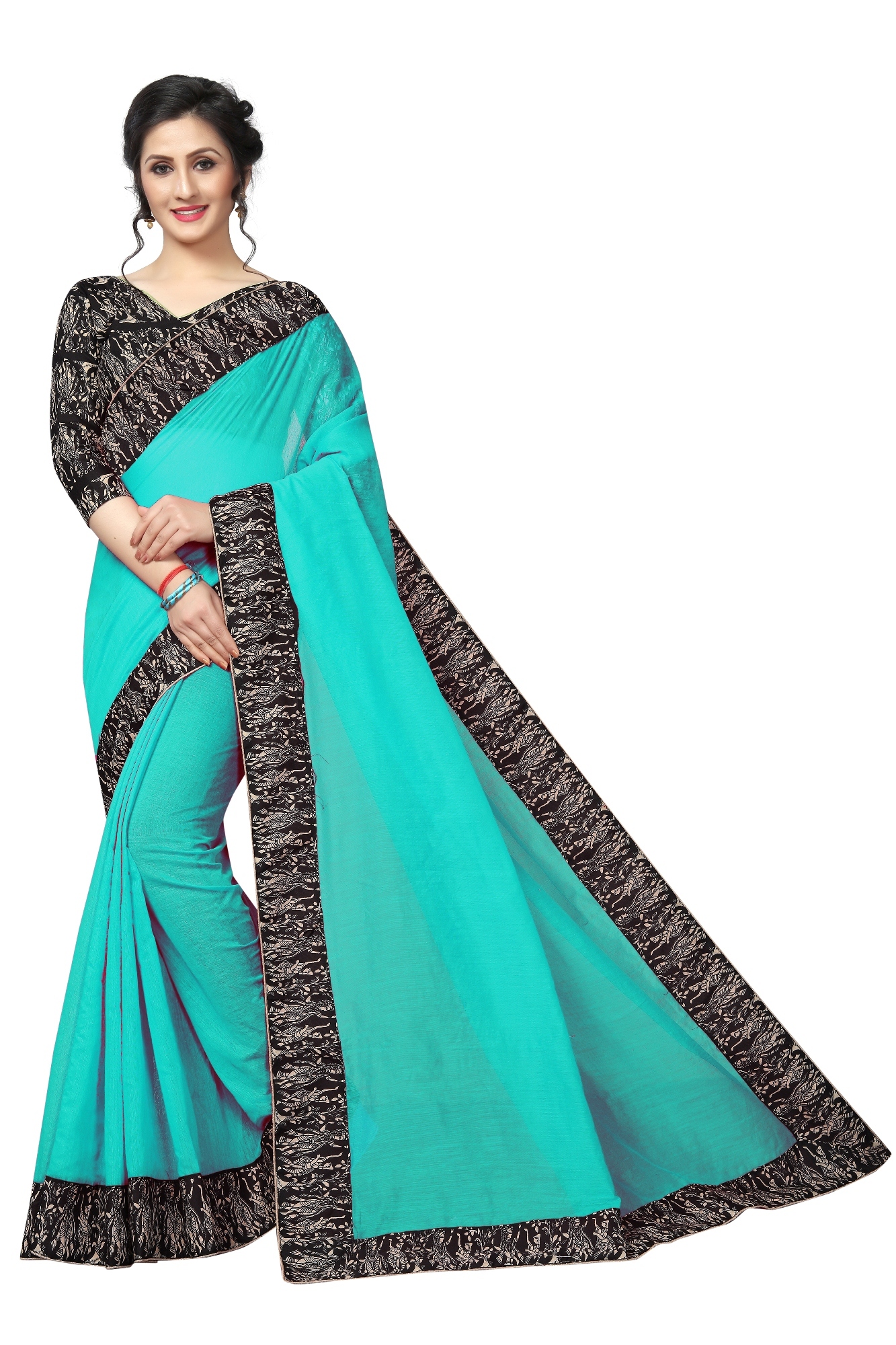 NEW CHANDHERI EMBROIDERI SAREE