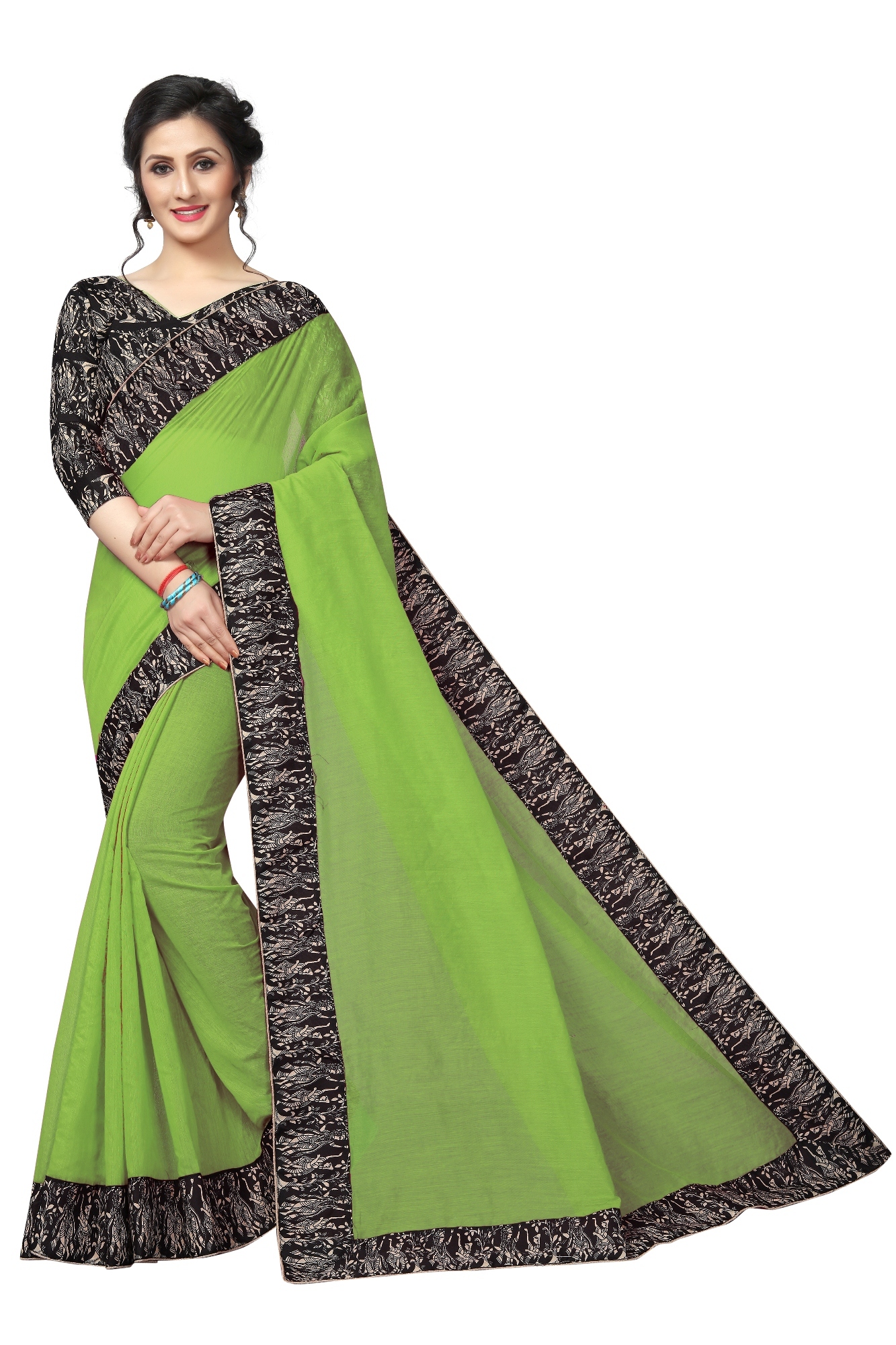 NEW CHANDHERI EMBROIDERI SAREE