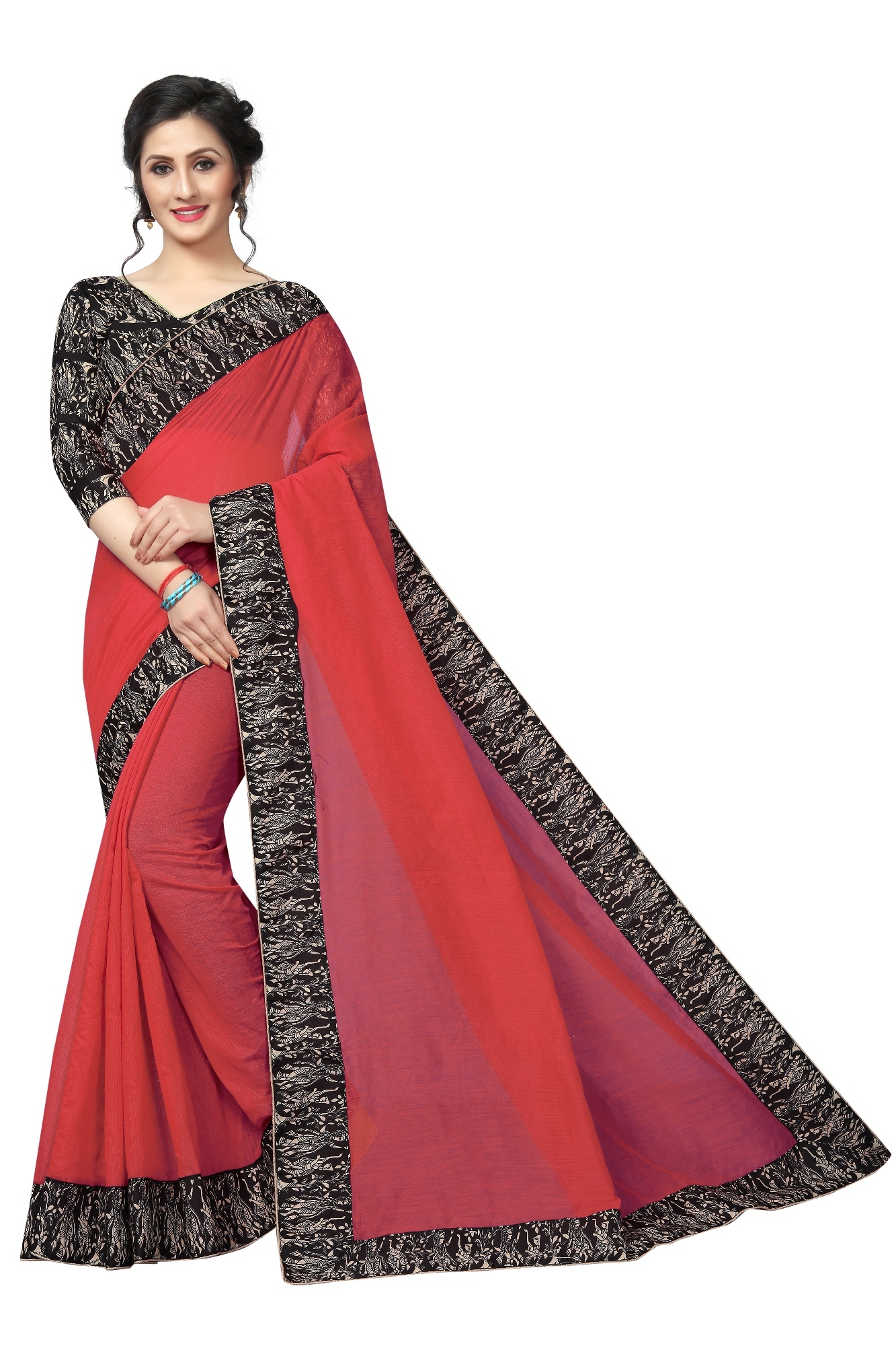 NEW CHANDHERI EMBROIDERI SAREE