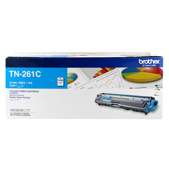 Brother TN-261 Cyan Toner Cartridge - High Yield, Compatible with HL-3140CW, HL-3150CDW, MFC-9130CW Series, 6 Month Warranty