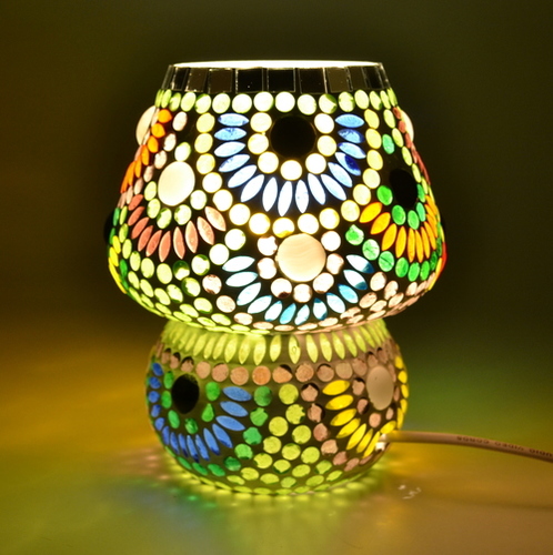 Mosaic Table Lamp, For Decoration, Glass