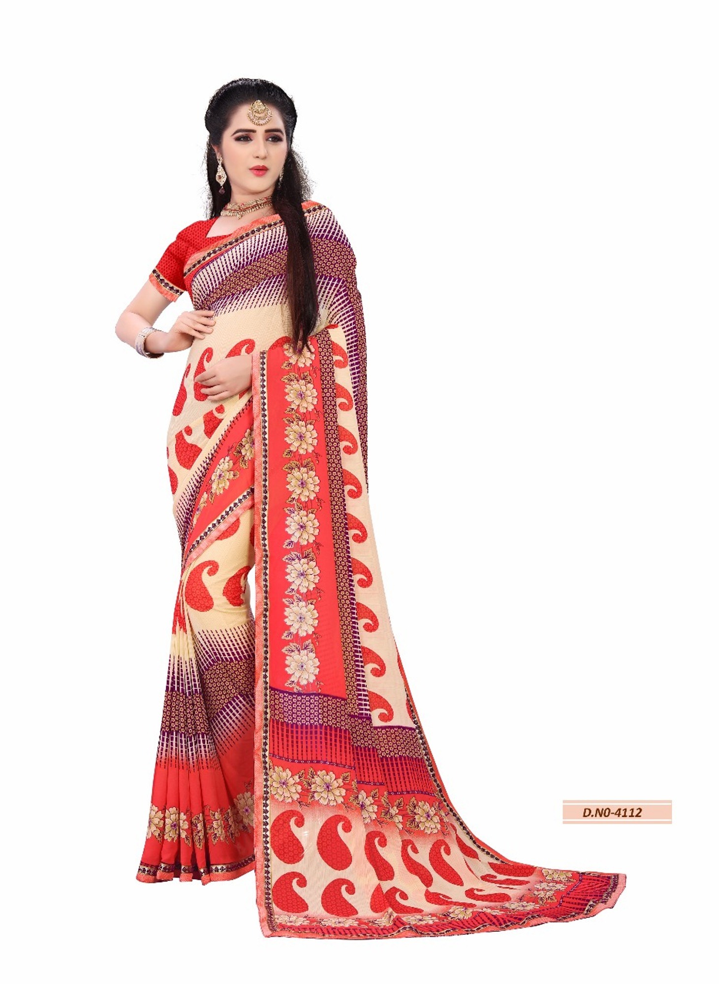 Fancy Georgette with lace saree