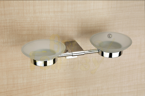 Brass Glass Double Soap Dish