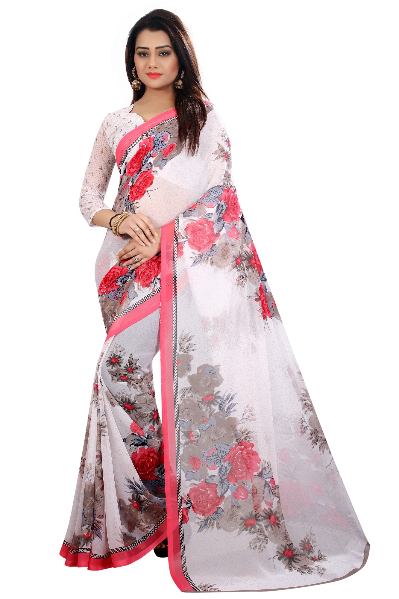 Fancy heavy georgette Saree