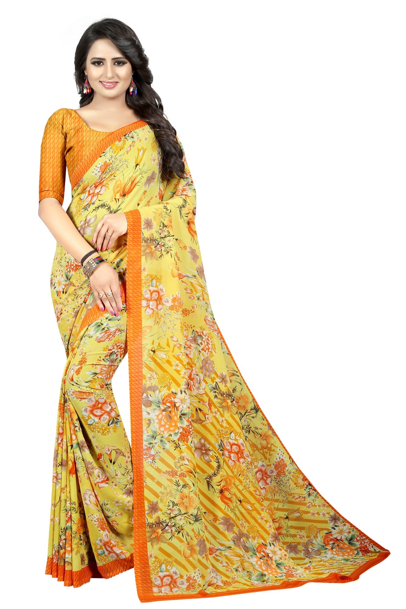 Fancy kimaya georgette saree