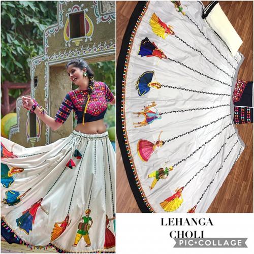 Amazon.com: VVNX's Navratri Collection Rayon Lehenga Choli In Thread  Embroidered With All Over Mirror Work Navratri Ghagra Choli. : Clothing,  Shoes & Jewelry
