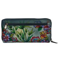 New Leather Hand Painted Zipper Wallet For Women