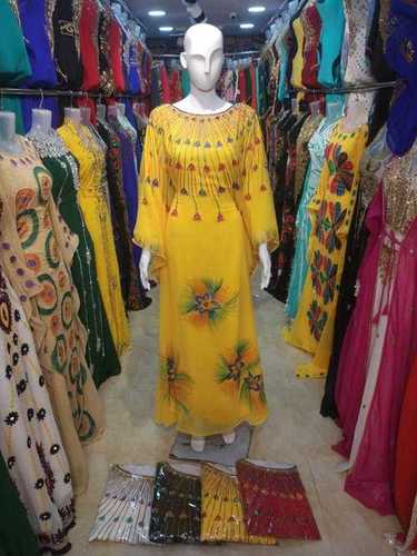 Yellow printed long kurtis Yellow printed long kurtis