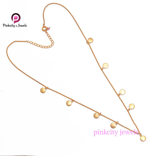 Round Plain 925 Sterling Silver Chain Necklace