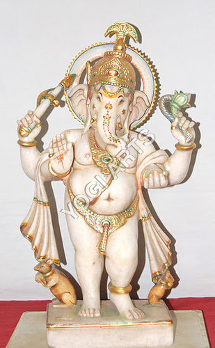 Marble White Ganesha Statue