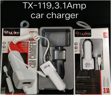 TX-119 3.1Amp CAR CHARGER By ANANT INTERNATIONAL