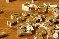 Golden Letters For Welcome Board