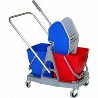 Triple Bucket Mop Wringer Trolley