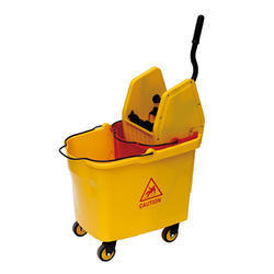 Triple Bucket Mop Wringer Trolley