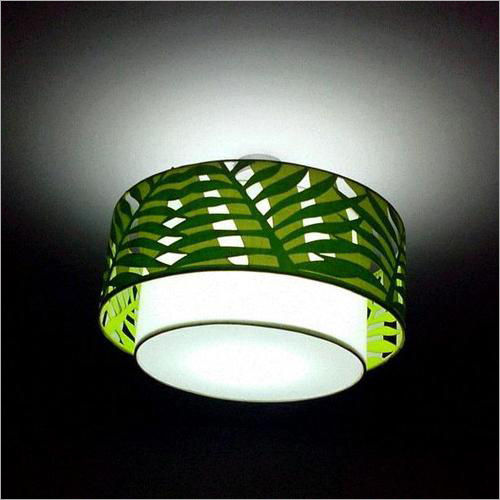 White & Green Laser Cut Hanging Lamp