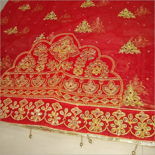 Designer Bridal Red Dupatta