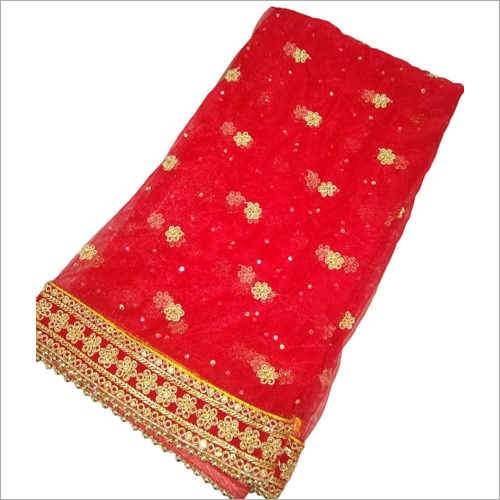 Beaded Border Bridal Dupatta