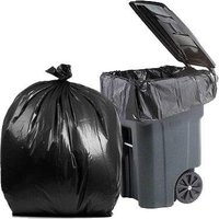 Bin Bags - Virgin Plastic, Extra Large Size, Black Color | Detachable Tie-tape, Star Sealed Bottom For Strength And Leak Prevention