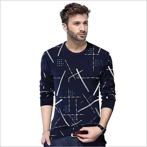Mens Printed T-Shirt - Cotton Blend, Sizes S, L, XL, Available in Different Colors | Long Sleeves, O-Neck Collar, Worldwide Export
