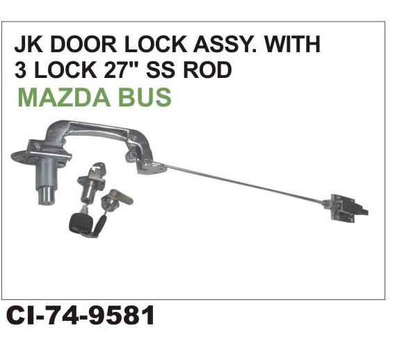 J.K Door Lock Assy with 3 LOck 27 inch ss Rod MAZDA BUS