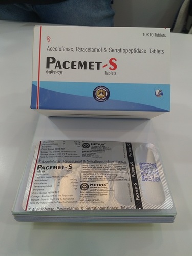 Aceclofenac, Paracetamol & Serratiopeptidase Tablets By METRIX HEALTHCARE INDIA