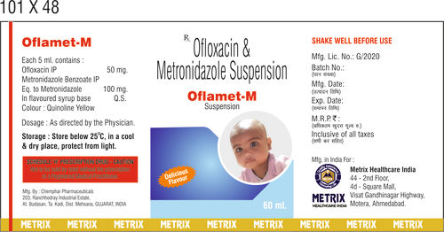 Ofloxacin With Metronidazole Suspension General Medicines