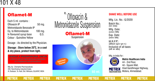 Ofloxacin with metronidazole suspension