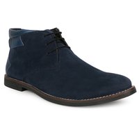 Mens Blue Casual Synthetic Suede Chukka Boots