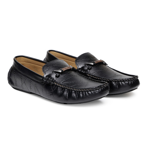 Black Mens Party Wear Loafer Shoes