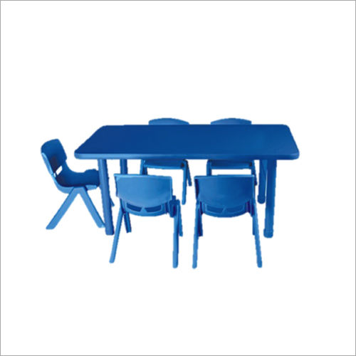 Blue Play School Table And Chair