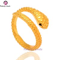 Snake 925 Silver Rings Size: Customized