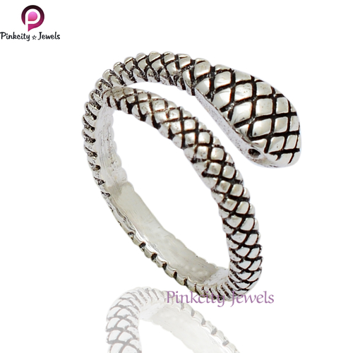 Snake 925 Silver Ring Size: Adjustable Or Customized