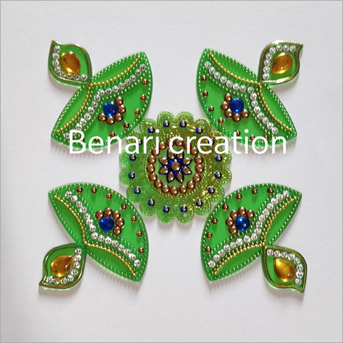 Availabe In Multicolor Kundan Stone Pearl Rangoli