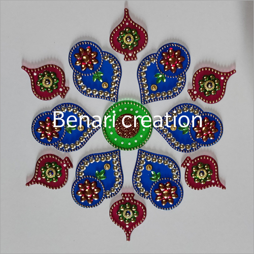 Availabe In Multicolor Home Decor Acrylic Rangoli