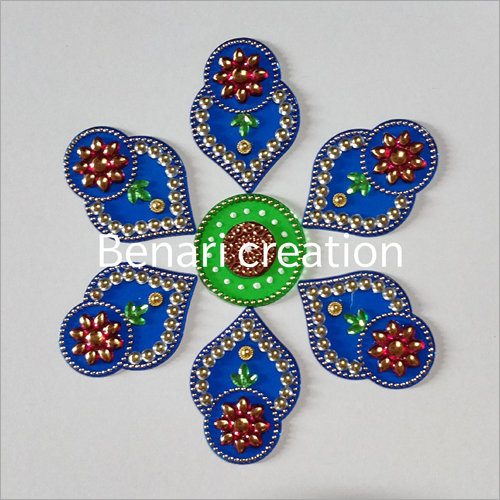 Availabe In Multicolor Handmade Designer Acrylic Rangoli