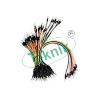 Solder-less Flexible Breadboard Jumper Wires M/m - Plastic & Copper, 200mm Length +/- 5mm | Ideal For Engineering Electronic Instruments, Set Of 100 Pcs