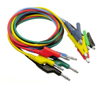 Banana Plug to Crocodile Alligator Clip Cable Stackable Test By MICRO TEKNIK