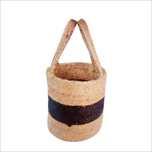 Natural Jute Basket - Jute Material, Custom Sizes Available, Multiple Colors & Patterns - Durable, Rust Proof with Easy Carry Handles