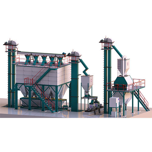 10 Tons-Hr to 12 Tons-Hr Feed Mill Plant with Auto Batching